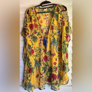 Floral Yellow Women's beach wear